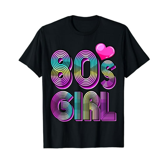 80's Girl Birthday Party Costume Retro Vintage Gift T-Shirt