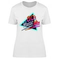 thumbnail image 1 of 80's Music Mix Design T-Shirt Women -Image by Shutterstock, Female Large, 1 of 2