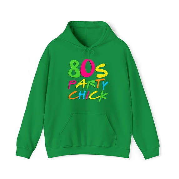 80's Party Chick Graphic Hoodie Sweatshirt, Sizes S-5XL