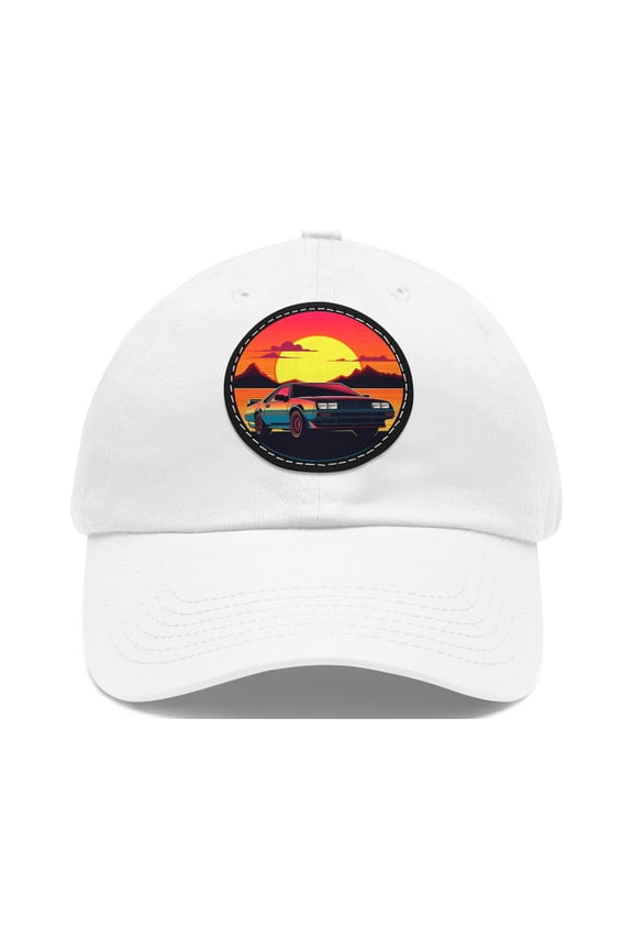 80's Retro Car Sunset Dad Hat Strap Back Adjustable Multiple Color Options