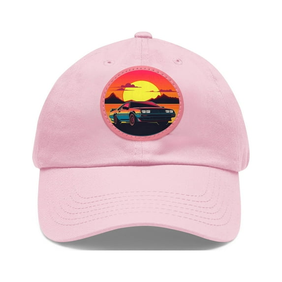 80's Retro Car Sunset Dad Hat Strap Back Adjustable Multiple Color Options