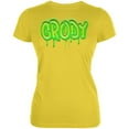 thumbnail image 1 of 80's Retro Flashback Grody Slime Juniors Soft T Shirt Bright Yellow 2XL, 1 of 1