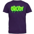 thumbnail image 1 of 80's Retro Flashback Grody Slime Mens T Shirt Purple SM, 1 of 1