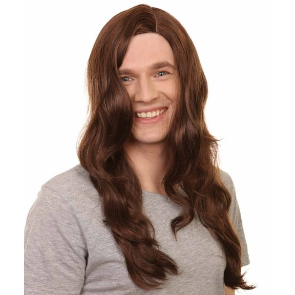 80's Rocker Men's Hair| Historical Brown Cosplay Halloween Wig | Premium Breathable Capless Cap