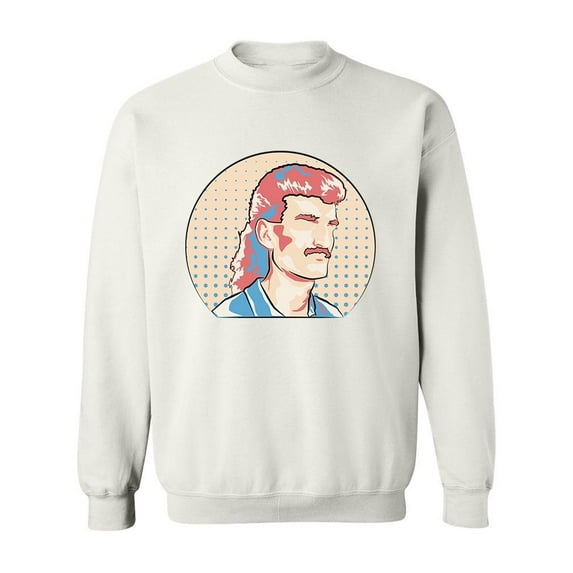 80's Style Man Portrait Sweatshirt Men -Image by Shutterstock, Male 4X-Large