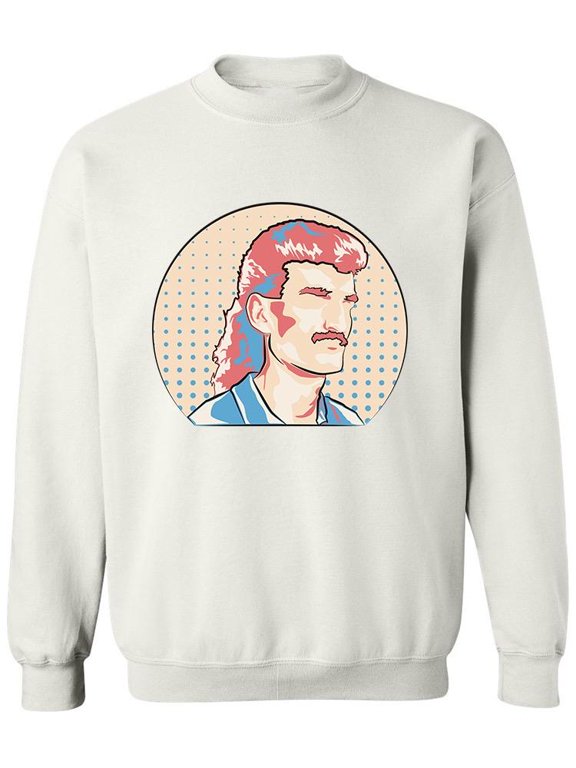 80's Style Man Portrait Sweatshirt Men -Image by Shutterstock, Male Small