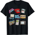 thumbnail image 1 of 80's Throwback Retro Vintage Funny Party Cassette Tapes Men T-Shirt men and women can wear, black, white, gifts, 1 of 4