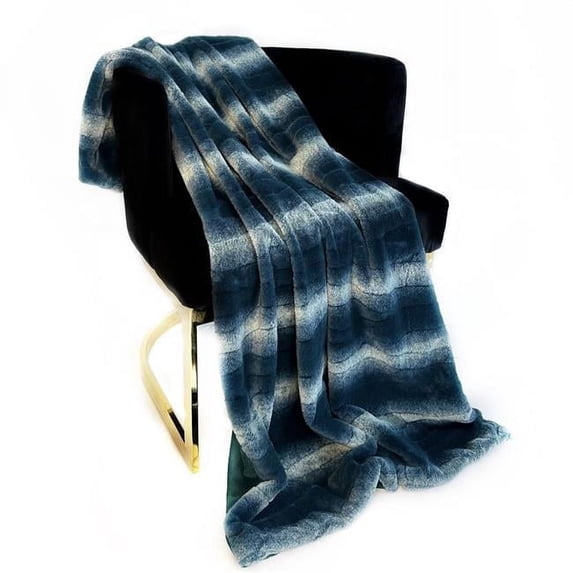 80 x 110 in. Furever Faux Fur Luxury Throw Blanket, Green