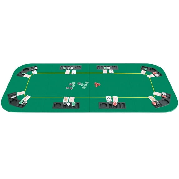 80" x 36" Folding 8 Player Deluxe Texas Poker Table Top with Bag