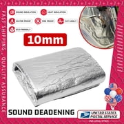 80"x 40"Self-Adhesive Car Sound Deadener Mat - 10mm Noise & Heat Insulation Pad for Engine Bay, Doors, Trunk - Waterproof, Flame-Retardant, Reduces Road Noise