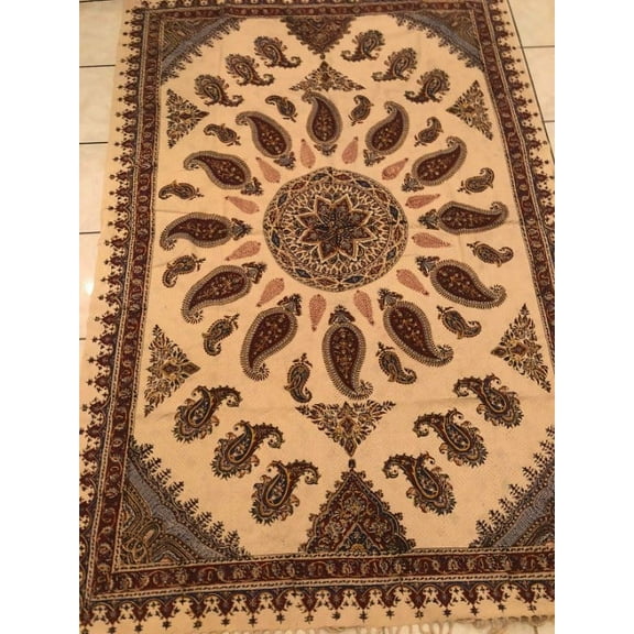 80" x 50" tablecloth hand print feat art