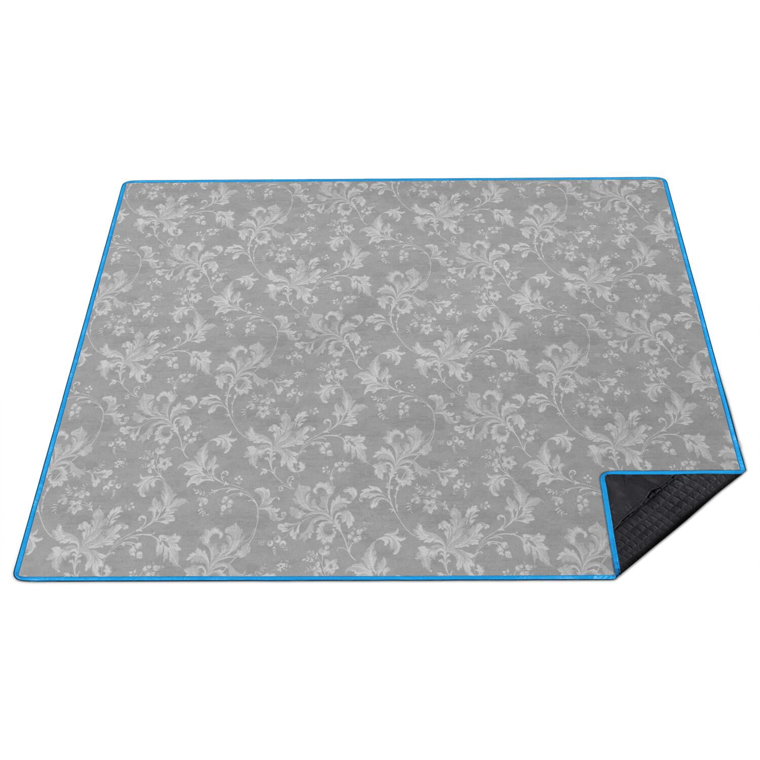 80”x 80”Extra Large Grey Picnic Blankets Waterproof Foldable Beach ...
