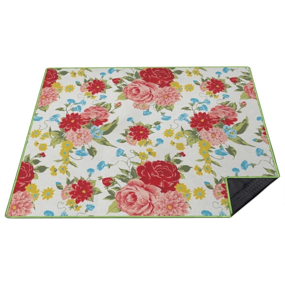 80”x 80”Extra Large Pioneer Picnic Blankets Waterproof Foldable Beach Blanket Sandproof,3-Layer Thicking Outdoor Packable Blanket for Camping, Park, Beach, Grass, Indoors