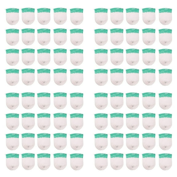 80 x Propane Lantern Mantles-White & Green