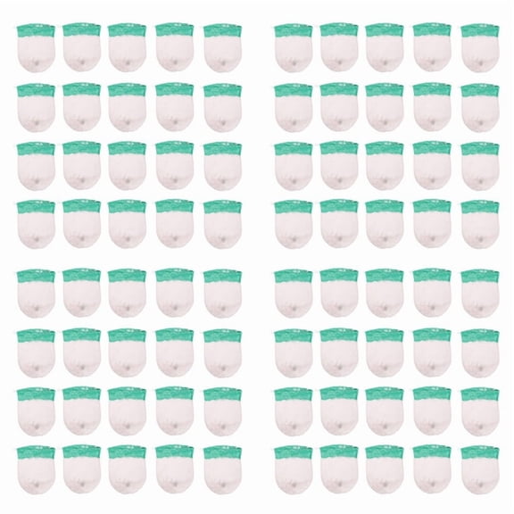 80 x Propane Lantern Mantles-White & Green