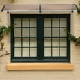 thumbnail image 1 of 80"x40" Window Door Awning Canopy, Polycarbonate Cover Entry Door Outdoor Window Awning Exterior, UPF 50+, Front Door Overhang Awning for Sun Shutter Brown & Black, 1 of 15
