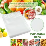 800 Bags 6" x 10" Quart Embossed Vacuum Sealer Bags, 4 Mil Kitchen Food Saver Meal Storage Bags, Vac And Pac Bags