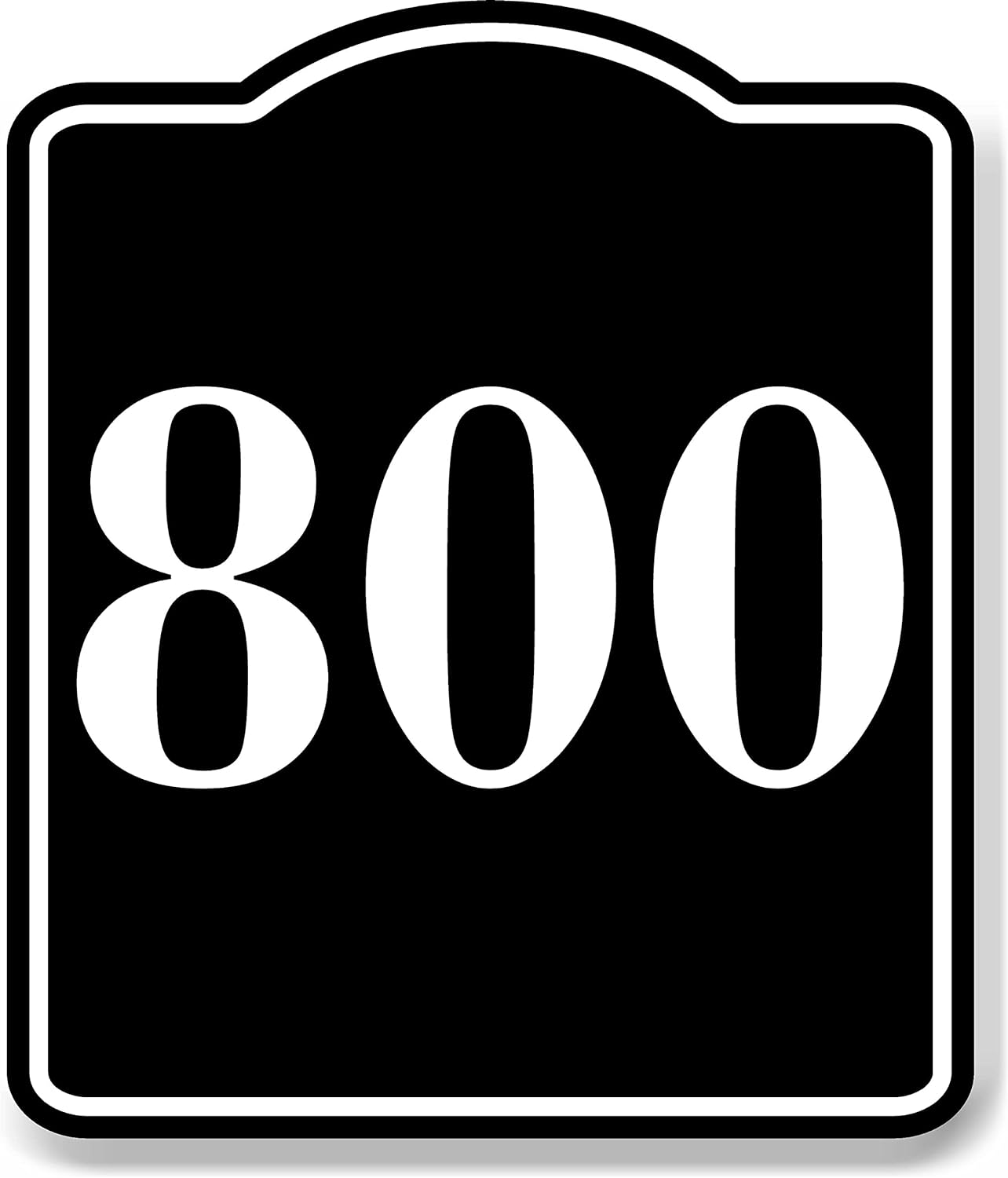 800 Bay Garage Door Plate Field Lane Gate Number BLACK Aluminum