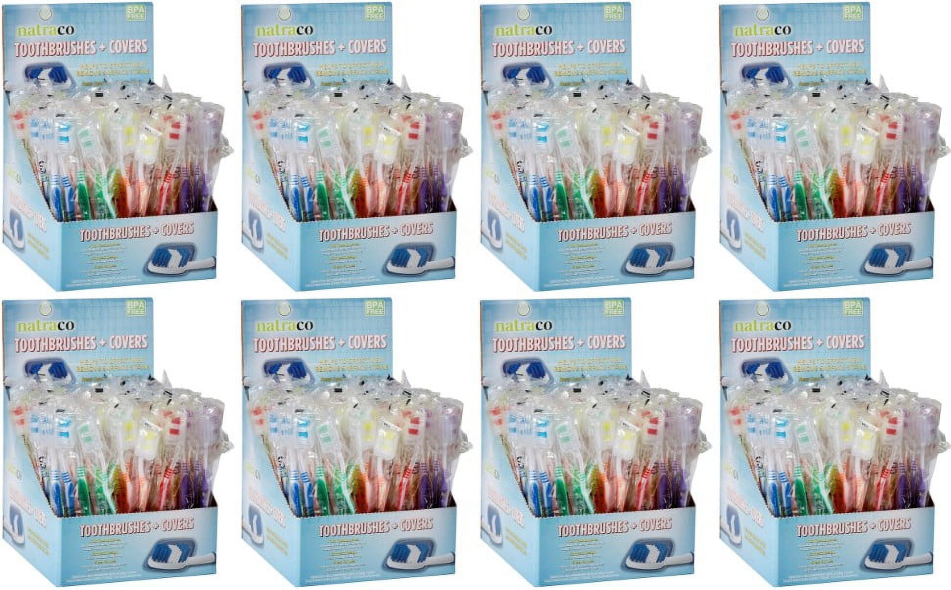 800 Bulk Toothbrushes With Hygienic Covers Individually Wrapped Multi