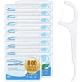 thumbnail image 1 of 800 Count Dental Floss Picks – Unflavored Sticks with Built-in Toothpick 16 Boxes of 50 Strong & Smooth Flossers for Family Oral Care at Home Office Travel Adults Kids, 1 of 4