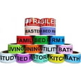 thumbnail image 1 of Aegis Adhesives - 1" X 4.5" Home Moving Color Coding Labels - 4 Bedroom House + Fragile Stickers -14 Different Living Spaces + 2 Handle With Care - (16 Rolls, 50 Stickers Each, 800 Total), 1 of 6