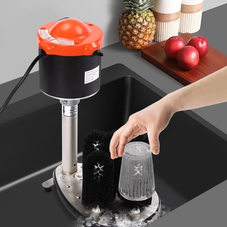 800 Cups/H Commercial Electric Glass Cup Washer Wine Glass Cleaning Machine 110V for Restaurants