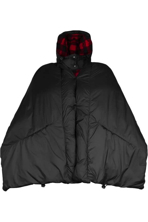 800 Fill Power Camping Down Blanket Ultralight Compact Shawl Scarf Puffer w/Hood & 2 Pockets for Man & Woman