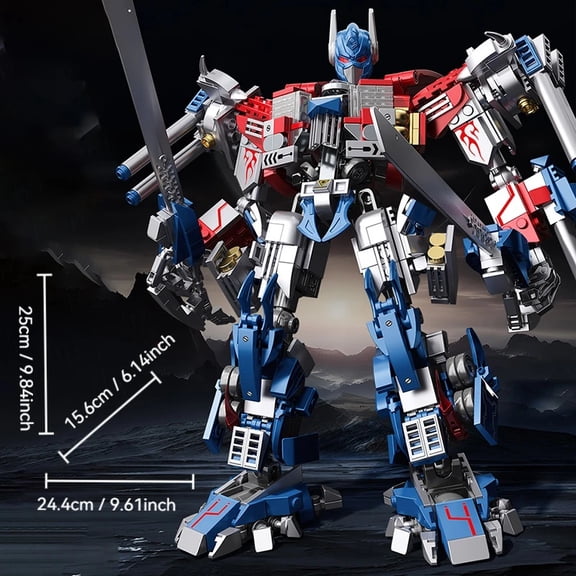 800+PCS Deformable Mecha Robot Building Block Set Optimus Prime Transformer Figure Model Adult Creative Toy Gift