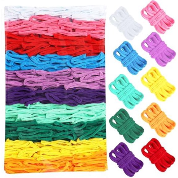 800 PCS Weaving Loom 10 Color Potholder Loops 7 inch Durable Nylon DIY Crafts Projects for Rainbow Knitting Loops Flexible Loom Kit Elastic Ideal Gifts for DIY Crafts Supplies