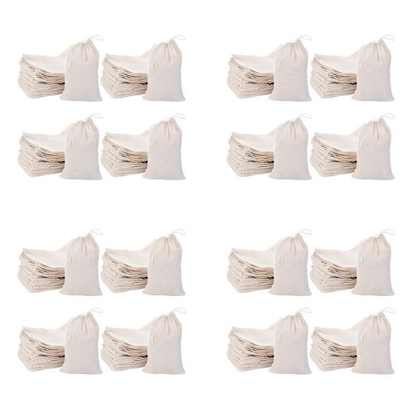 800 Pack Cotton Muslin Bags Sachet Bag Multipurpose Drawstring Bags for Tea Jewelry Wedding Favors Storage