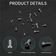thumbnail image 1 of 800 Pc Tiny Screws for Electronics, Small Mini Pan Head Machine Kit Eyeglasses Watches Clocks Repair, 1 of 10