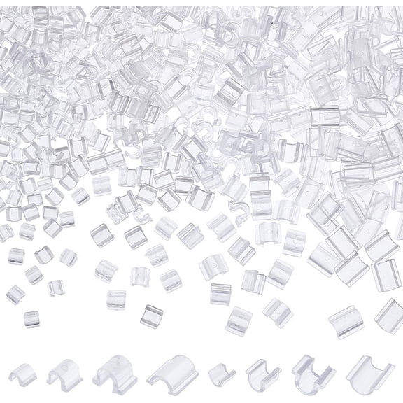 800 Pcs 4 Sizes Buckle Plastic Button Transparent Buttons Charm Backs Accessories DIY