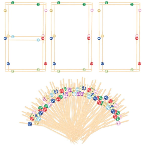 800 Pcs Bamboo Cocktail Pick for Appetizers 12cm Long Cocktail Toothpick Decorative Fancy Toothpick for Drinks Desserts Charcuterie