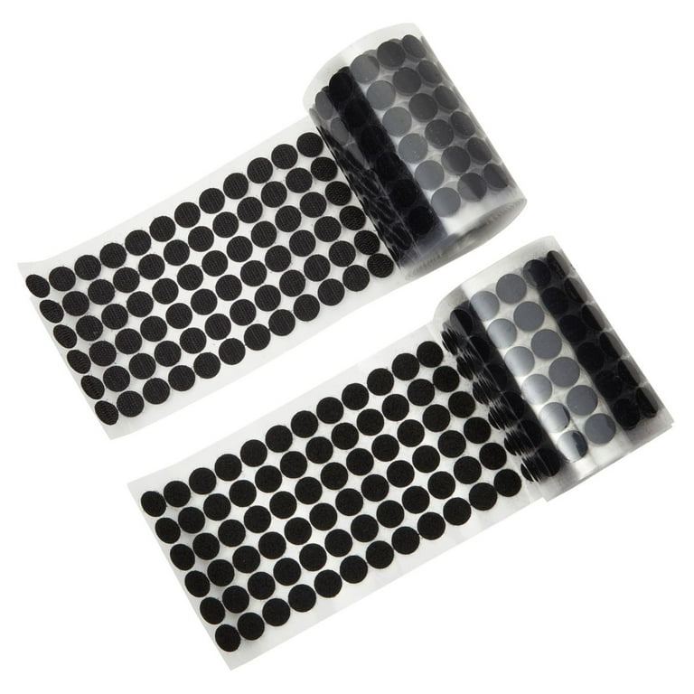 800 Pcs Black Hook and Loop Dots with Adhesive for Sewing, Sew On Sticky  Fasteners for Mounting, 0.59 in 