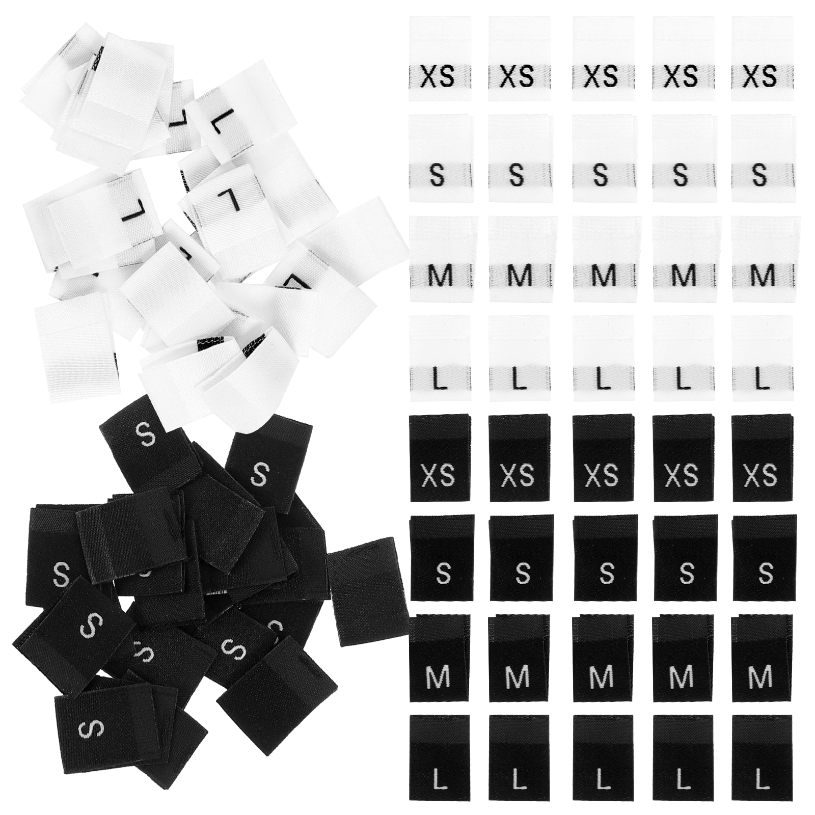 800 Pcs Clothing Size Labels Garments Pants Clothes Fabric Washable