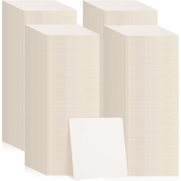 800 Pcs Disposable Paper Bar Coasters Bulk, 4 Inch Cardboard Coasters Square Blank for Drinks DIY Crafts Wedding (White)
