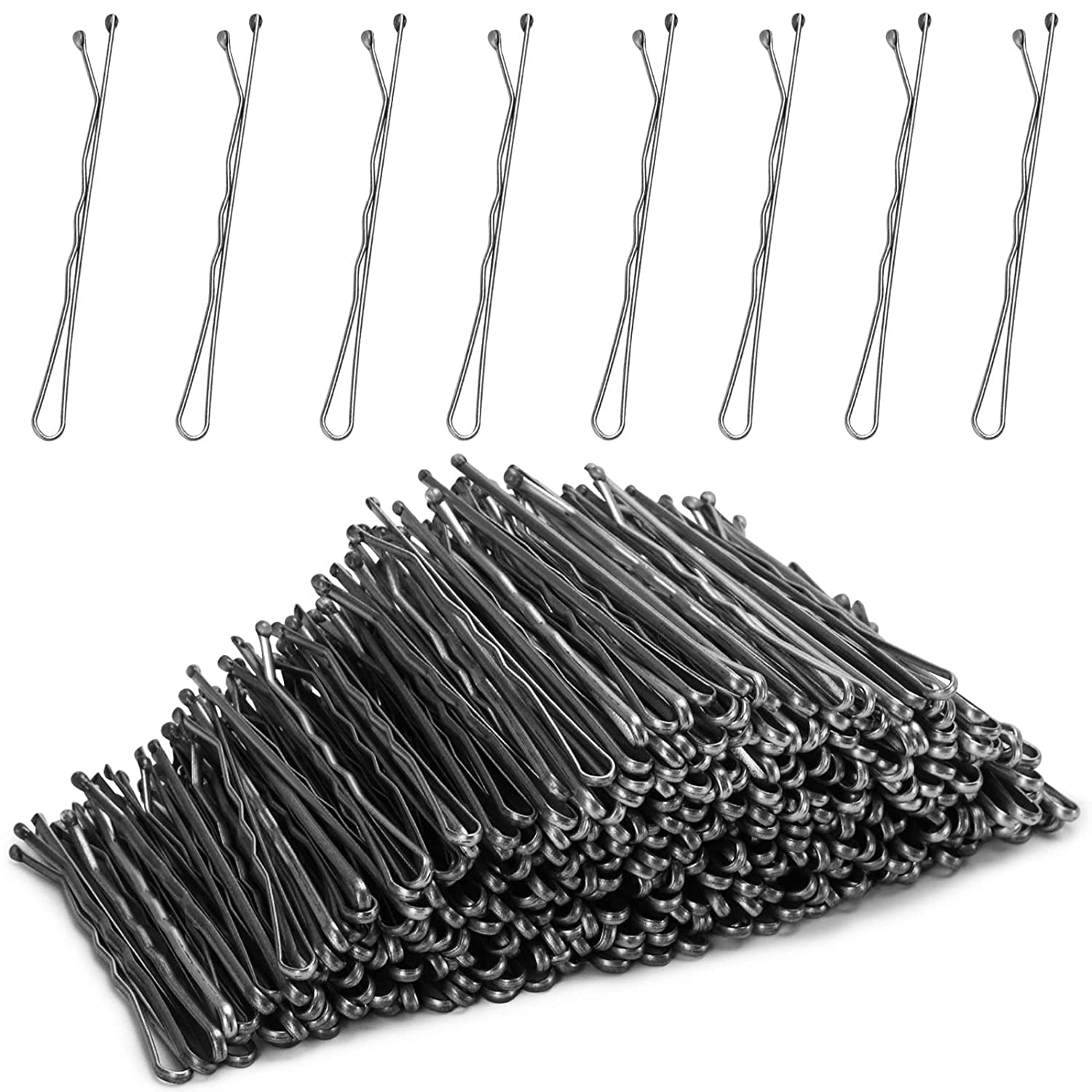800 Pcs Hair Bobby Pins, 2 Inch Silver Hairpins with Box for Women Lady ...