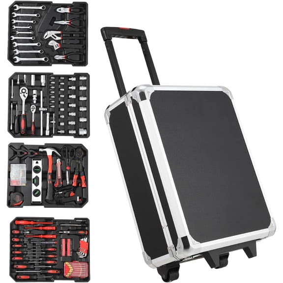 800 Pcs Tool Set with Rolling Trolley Case Mechanic Kit for Auto Repair