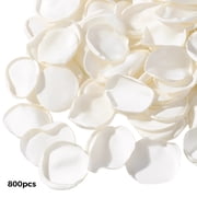 800 Pcs White Artificial Rose Petals, Silk Wedding Rose Petals for Romantic Table Decoration, Flower Girl Toss, Aisle Runner, Parties, Celebrations
