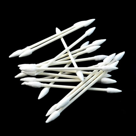 800 Pieces Cotton Swabs, Double Precision Tips with Paper Stick, 4 Packs, 200 1 Pack (Double-Pointed Shape)