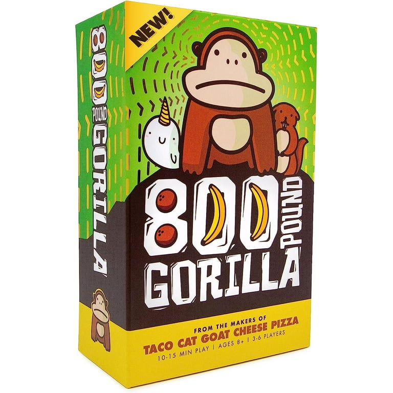 800 Pound Gorilla Board Game by Taco Cat Goat Cheese Pizza - Fun Family Card Game for Kids and Adults – Great for Family Game Night, Birthday Gift for Kids 8+ - Easy, 15 min, 2-6 Players 800 Pound Gorilla Board Game by Taco Cat Goat Cheese Pizza - Fun Family Card Game for Kids and Adults – Great for Family Game Night, Birthday Gift for Kids 8+ - Easy, 15 min, 2-6 Players