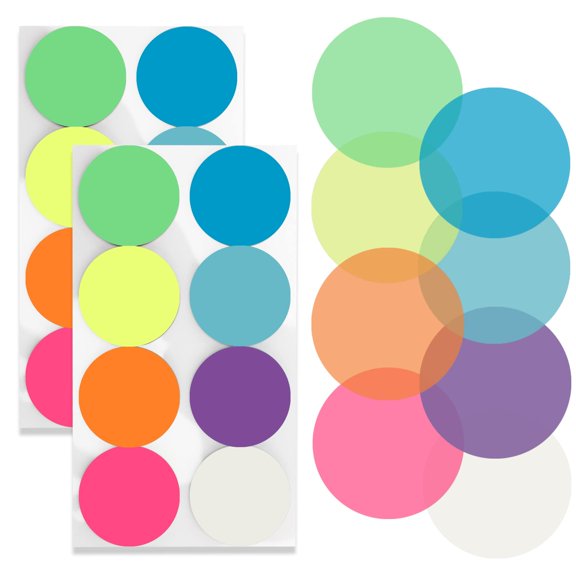 800 Sheets Clear Neon Sticky Notes 8 Color Set 100pcs Each