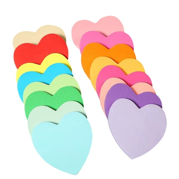 800 Sheets Heart Sticky Notes 3x3 Inch 16 Colors Multicolor Heart Shaped Self Stick Memo Pads Removable Cute Notepads for Home Office Valentine Wedding Party Decor