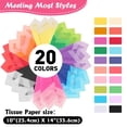 800 Sheets Tissue Paper 20 Colors 10" X 14" Papers For Gift Bags ...