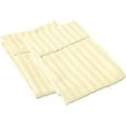 thumbnail image 1 of Amay 800TC Organic Cotton 2 PC Pillowcases with Envelope Closure King Size 20x40 Ivory Stripe, 1 of 6