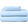 thumbnail image 1 of 800-TC Level of Softness - Extra Soft Cooling Sheets for Hot Sleepers and Night Sweats [Queen Sleeper Sofa Light Blue Solid] Fit Up To 8" inches Deep Pocket., 1 of 5