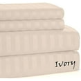 thumbnail image 1 of 800 TC Sheet Set Elegant Comfort 100 % Cotton - - California King Size - Striped COLORS - 4 Pieces - { Ivory } Extra Fit Pocket 20" Inches By KM LINEN, 1 of 1