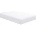 thumbnail image 1 of 800 TC Soft Collection - King Size - Solid COLORS Single 1-Piece Fitted / Bottom Sheet - { White } Easily Fit Pocket 22" Inches By KM LINEN, 1 of 1
