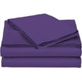 thumbnail image 1 of 800 Thead Count Wrinkle Resistant Sheet Set !! SOLID COLORS - Queen Size - Solid Colors { Purple } 100 % Egyptian Cotton Deep Pocket 24" Inches By KM LINEN, 1 of 1