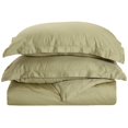 thumbnail image 1 of 800-Thread Count 100% Cotton Solid Duvet Cover and Pillow Sham Set Sage / Full/Queen, 1 of 1